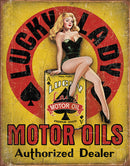 Tin Signs Lucky Lady Motor Oils