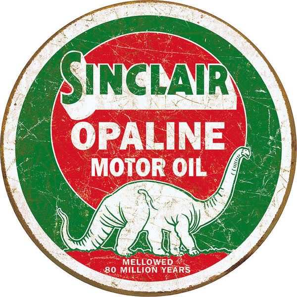 Tin Signs Sinclair Opaline Round