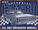 Tin Signs Camero 1967 Muscle