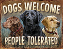 Tin Signs Dogs Welcome