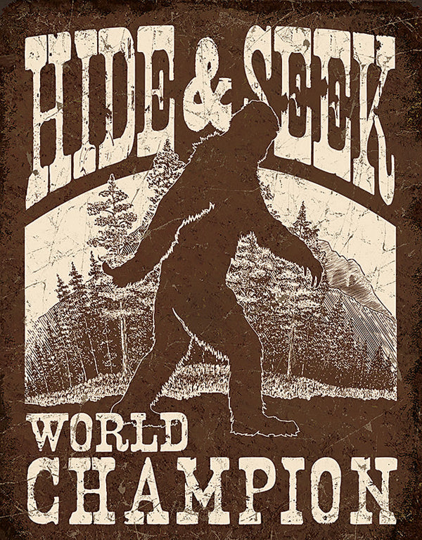 Tin Signs Bigfoot Hide & Seek