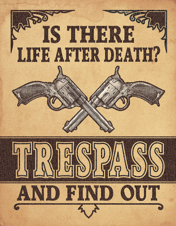 Tin Signs Trespass Sign