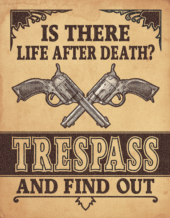 Tin Signs Trespass Sign