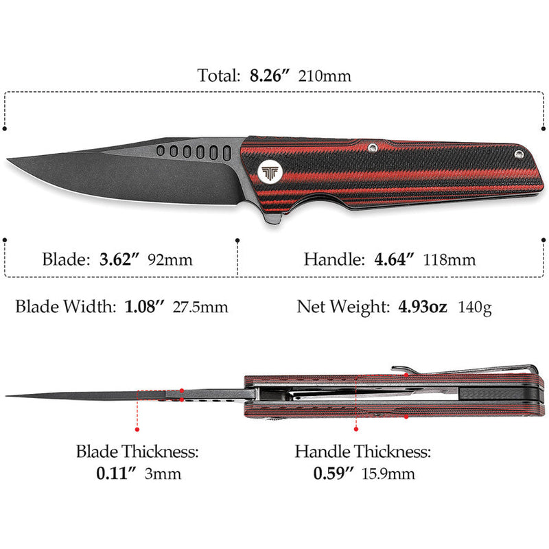 TRIVISA Orion Linerlock Black/Red