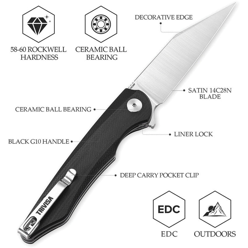 TRIVISA Lynx Linerlock Black