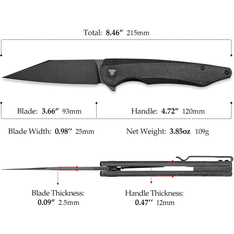TRIVISA Lynx Linerlock Blackout