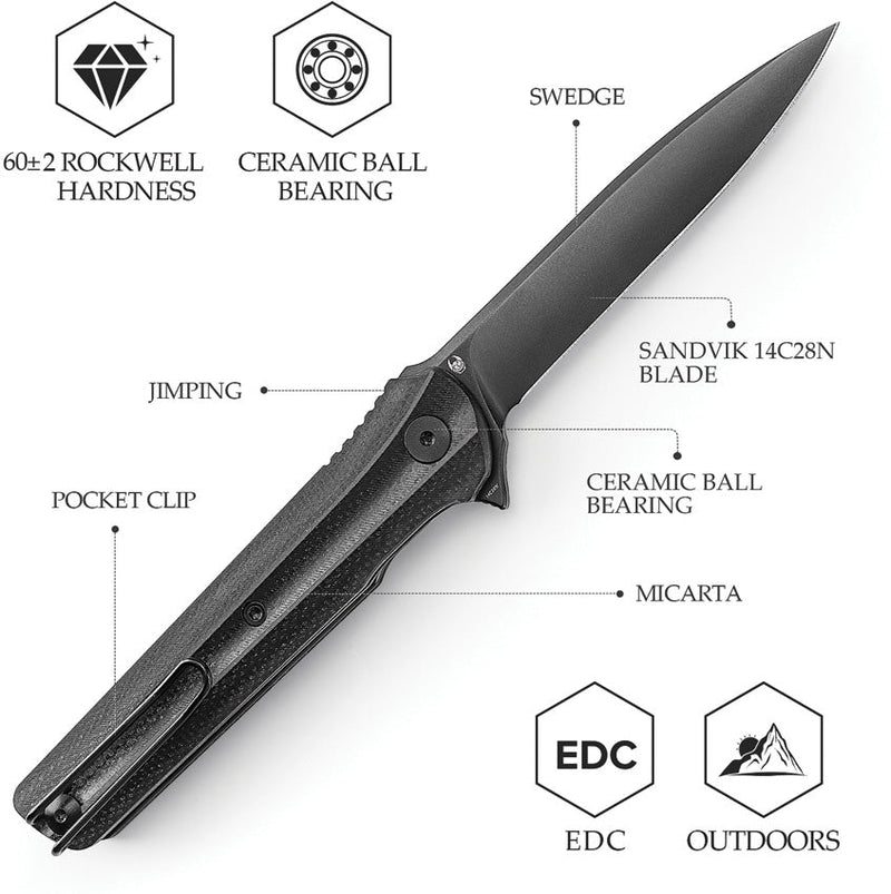 TRIVISA Seagull Linerlock Black