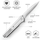 TRIVISA Seagull Linerlock White G10