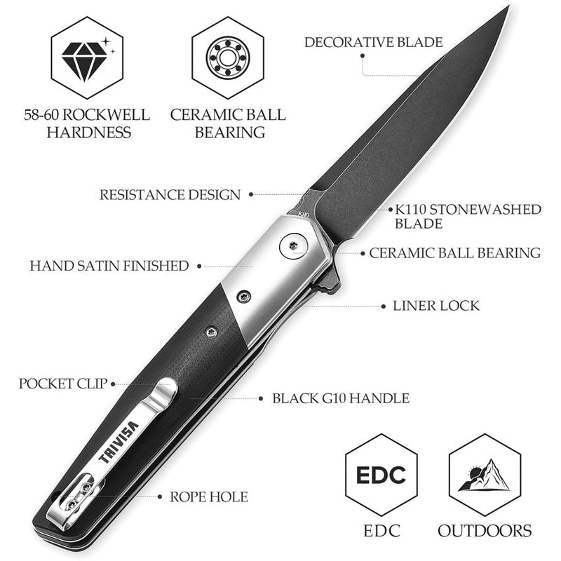 TRIVISA Leominor Linerlock Black