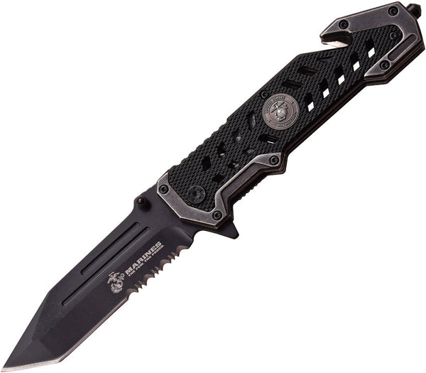 USMC Marines Linerlock A/O Black