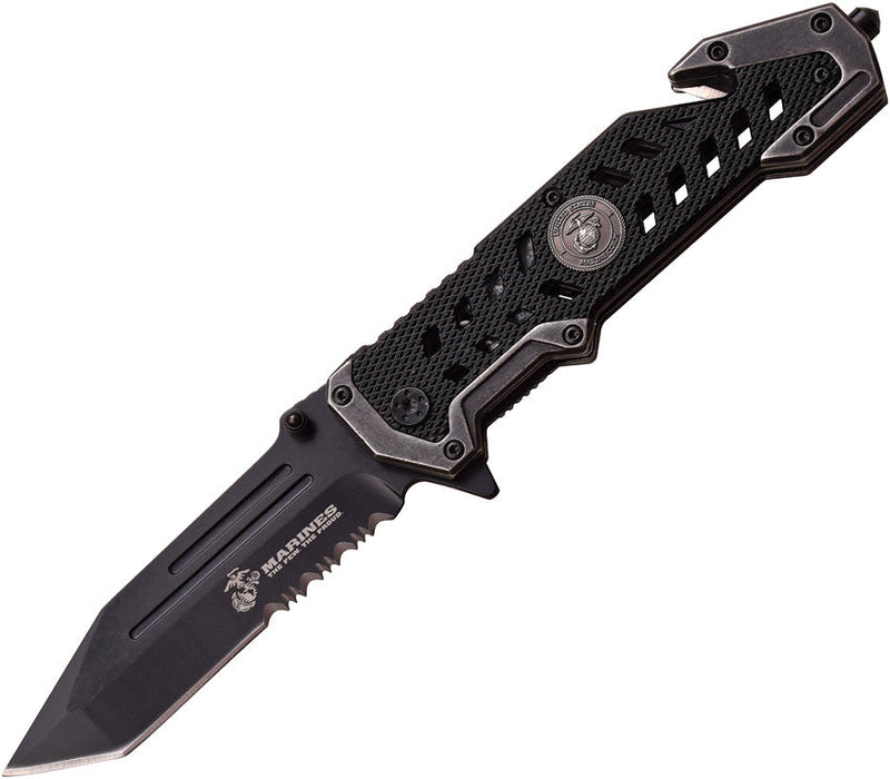 USMC Marines Linerlock A/O Black