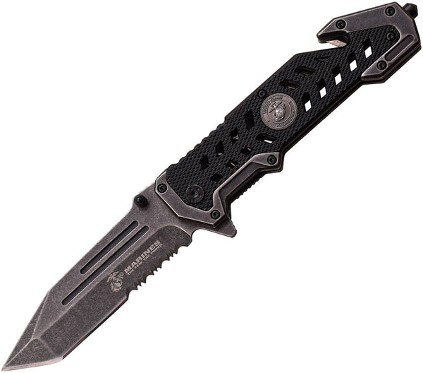 USMC Marines Linerlock A/O Black