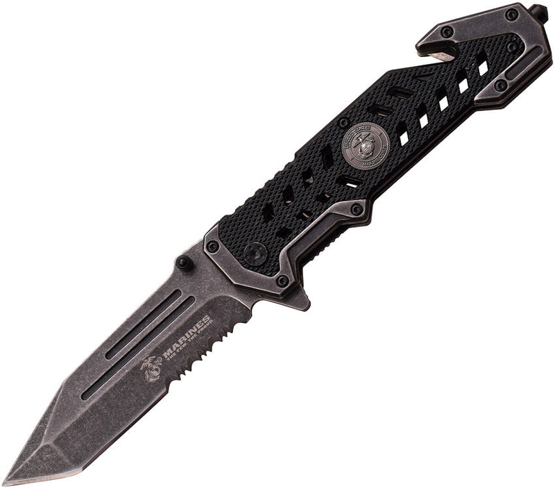 USMC Marines Linerlock A/O Black