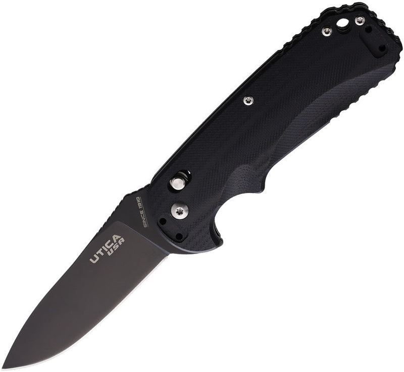 Utica Axis Lock Black G10