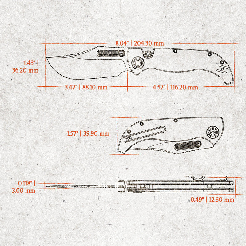Vosteed Naga Top Linerlock Raindrop
