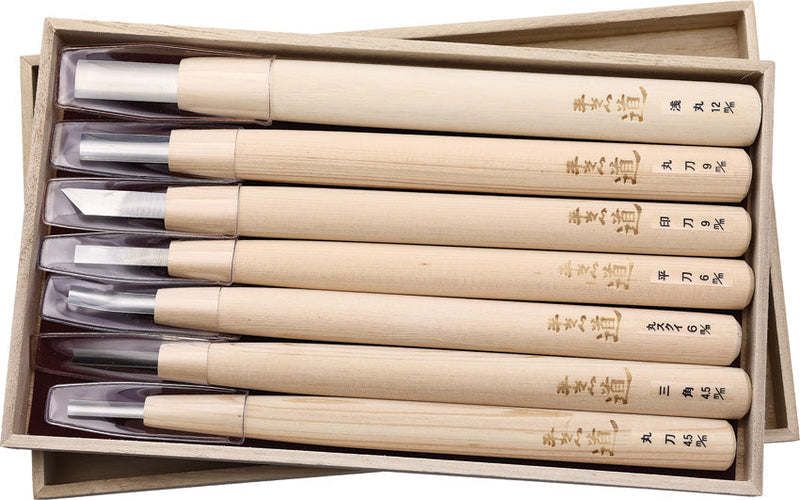 Yoshiharu Woodcarving Knife 7pcs Set