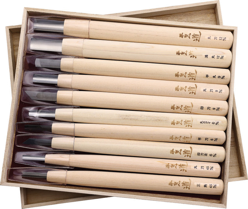 Yoshiharu Woodcarving Knife 10pcs Set