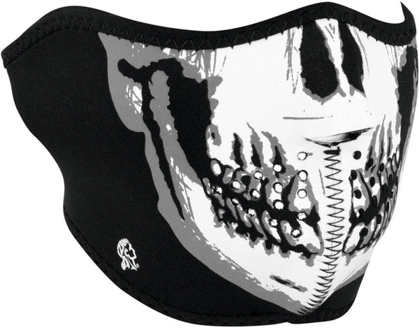 Zan Headgear Half Face Mask BW Skull