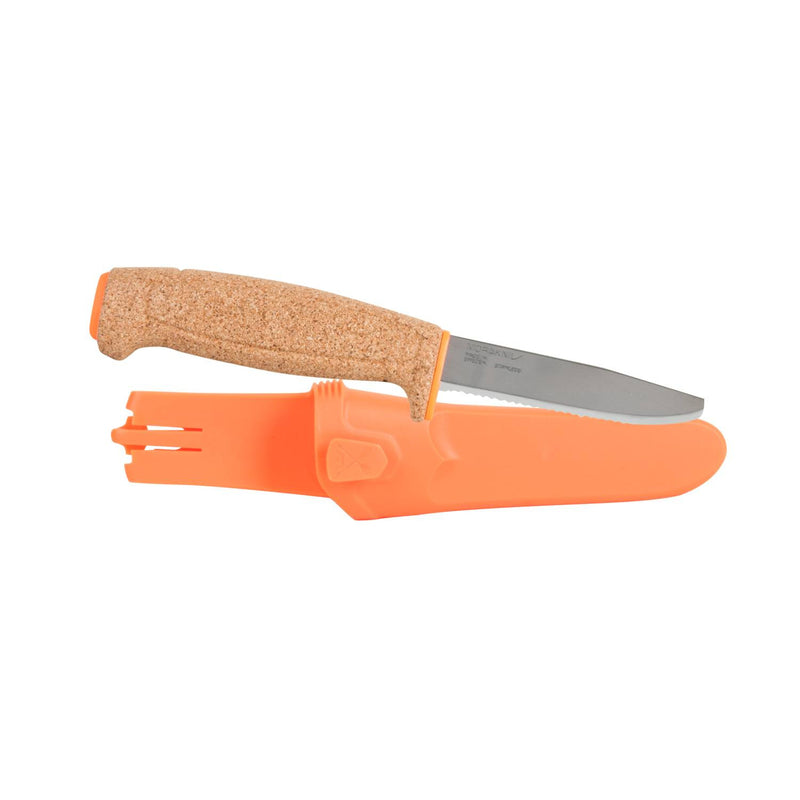 Morakniv® Floating Serrated Knife - Orange/Wood 13131