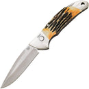 Bear & Son Auto Lockback Stag Bone