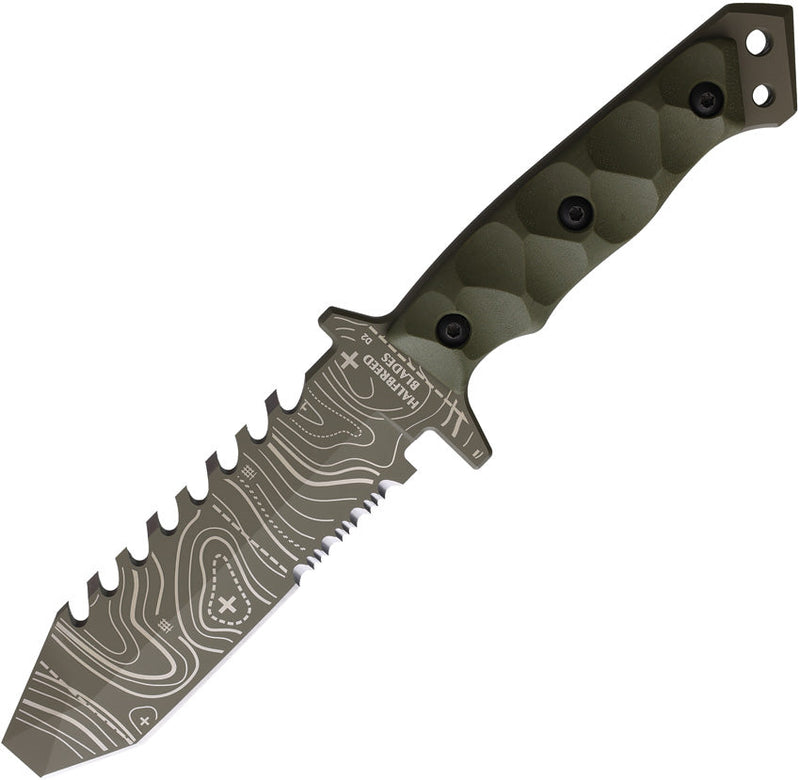 Halfbreed Blades Emergency Rescue Knife Topo