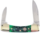Hen & Rooster Small Canoe Green Bone