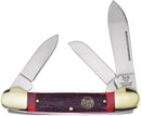 Hen & Rooster Canoe 3 Blade Red Pick Bone