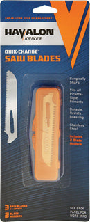 Havalon Piranta Saw Blade 3pk W/Holder