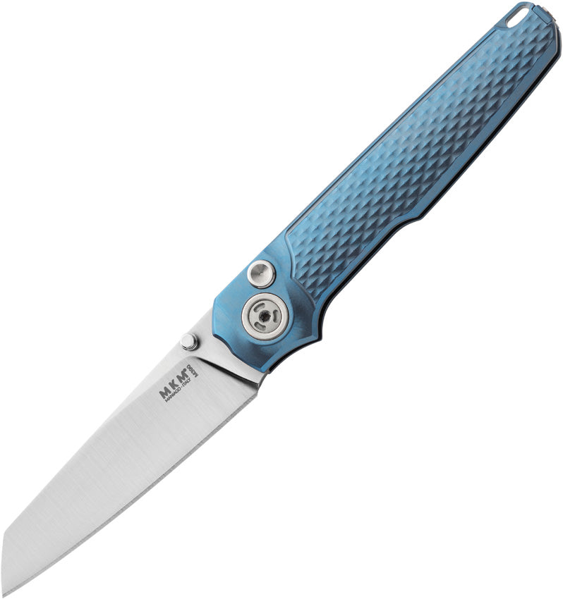 MKM-Maniago Knife Makers Miura Button Lock Ti Blue