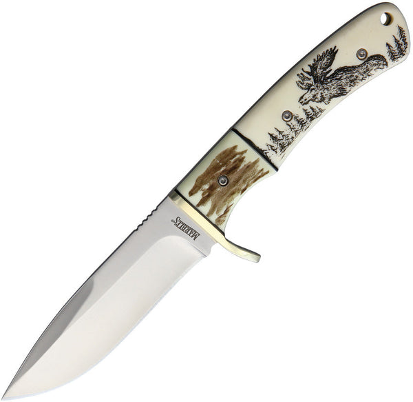 Marbles Fixed Blade Scrimshaw