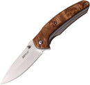 MTech Framelock Burl Wood