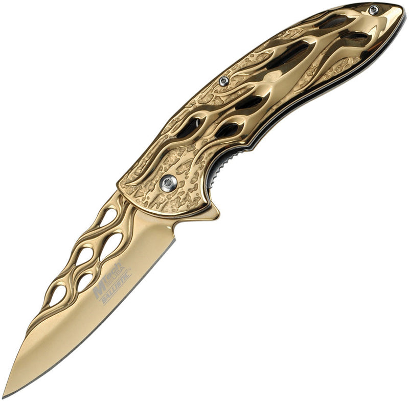 MTech Flame Linerlock A/O Gold