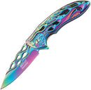MTech Flame Linerlock A/O Rainbow