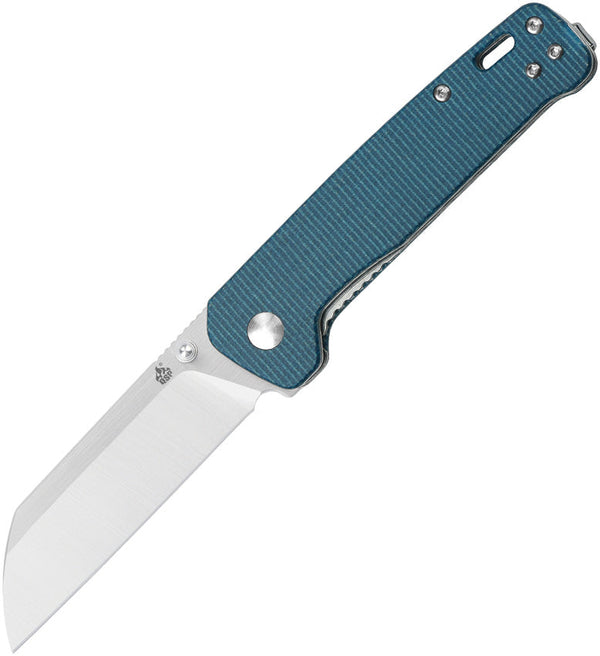QSP Knife Penguin Linerlock Blue Micarta
