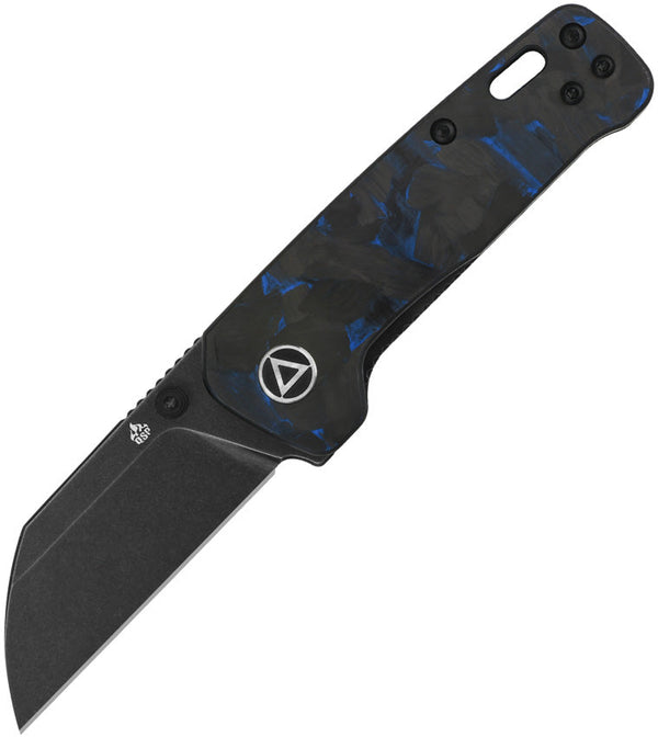 QSP Knife Mini Penguin Linerlock Blue CF