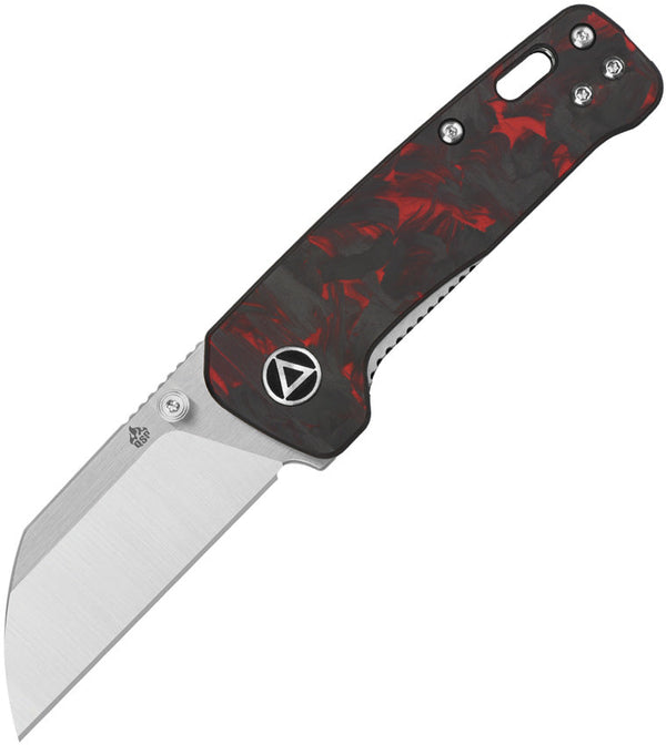 QSP Knife Mini Penguin Linerlock Red CF