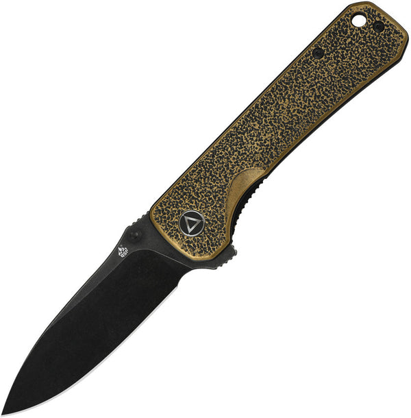 QSP Knife Hawk Linerlock Brass Black