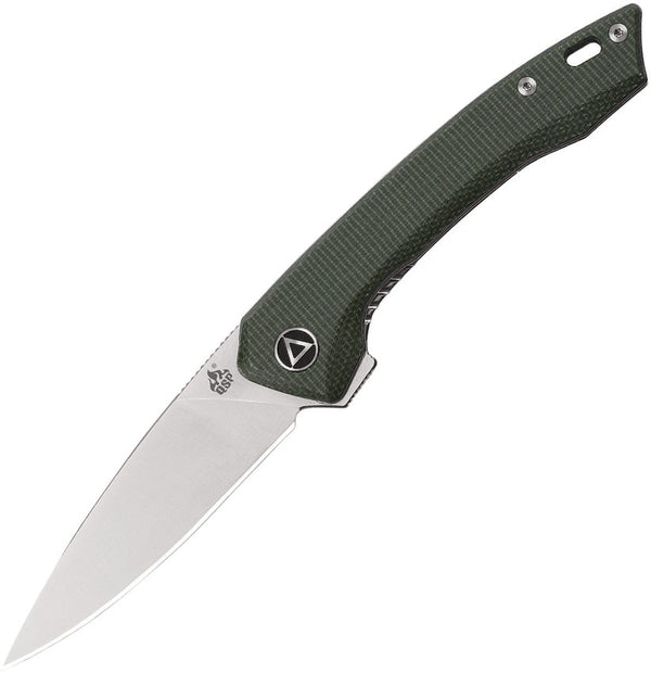 QSP Knife Leopard Linerlock Green
