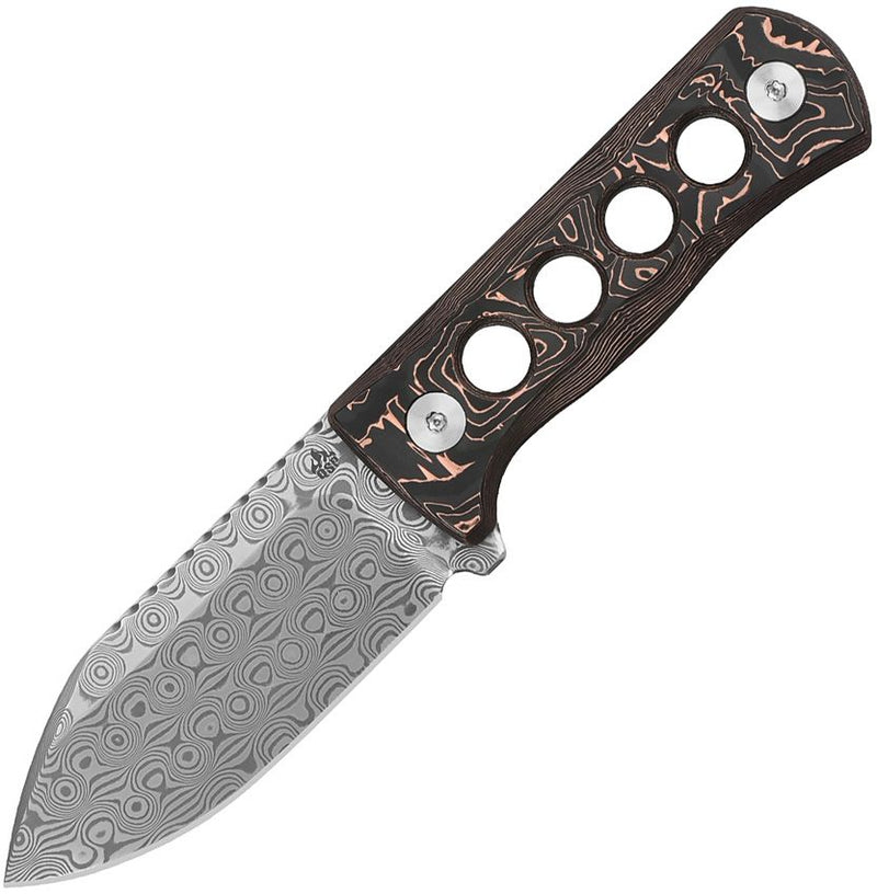 Canary Neck Knife Copper Foil Carbon Fiber