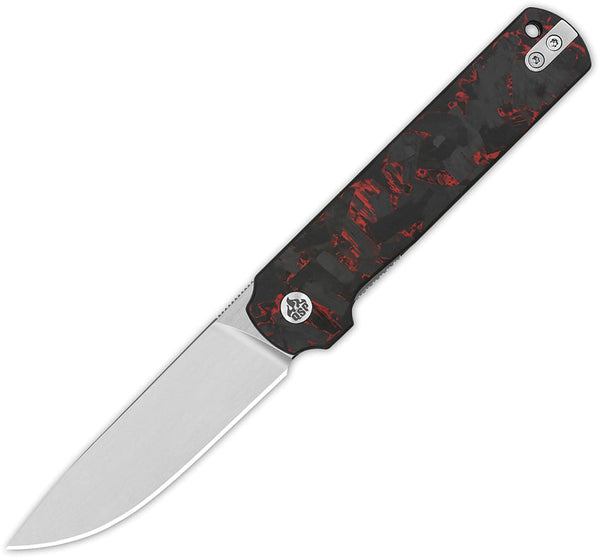 QSP Knife Lark Linerlock Red/Blk CF