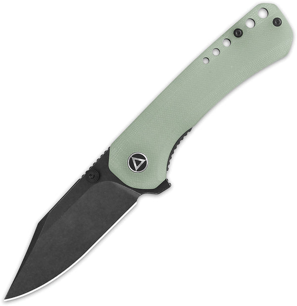 QSP Knife Kestrel Linerlock Jade G10