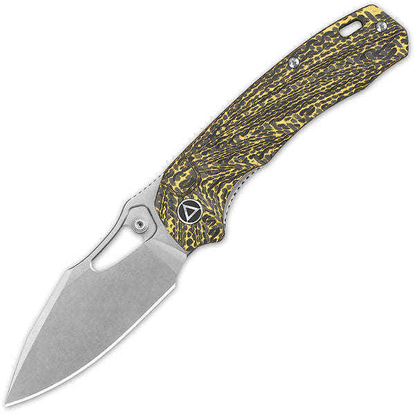 QSP Knife Hornbill Linerlock Golden CF