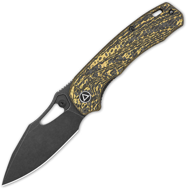 QSP Knife Hornbill Linerlock Golden CF
