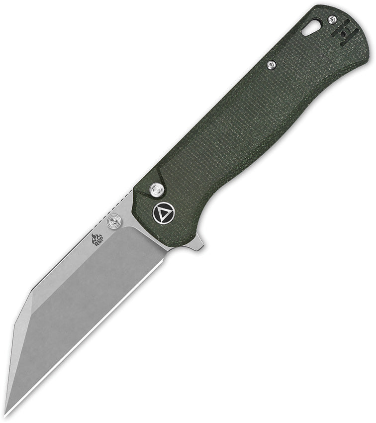 QSP Knife Swordfish Button Lock Green