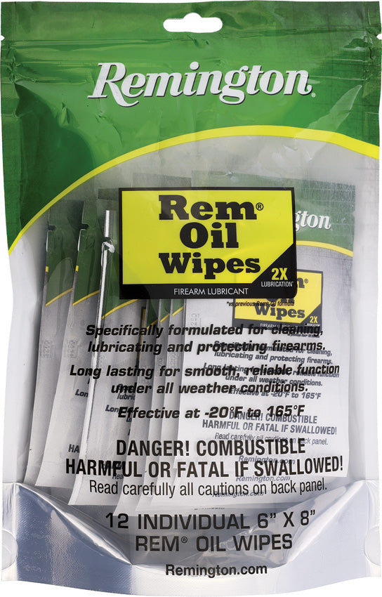 Remington Rem-Oil Wipes (12 Count)