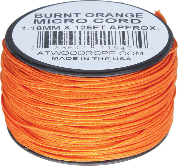 Atwood Rope MFG Micro Cord 125ft Burnt Orange