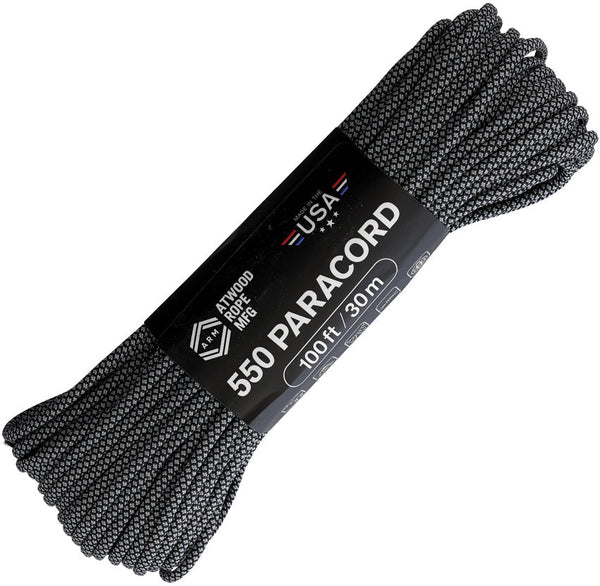 Atwood Rope MFG Parachute Cord Diamond Blk/Gry