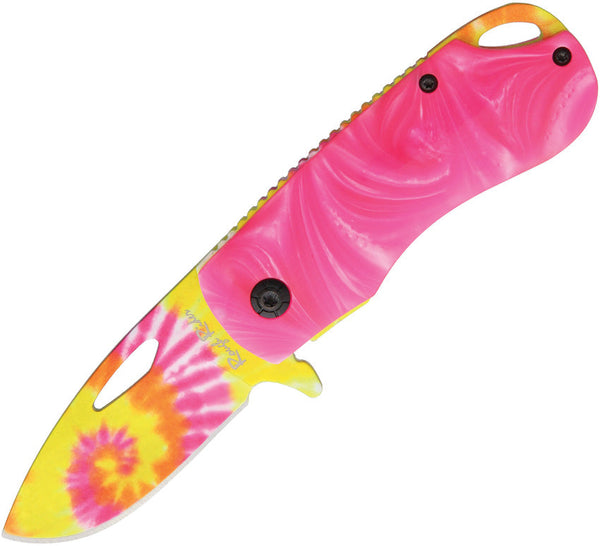 Rough Ryder Pink Tie Dyed Linerlock A/O