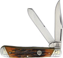 Rough Ryder Trapper Brown Stag Bone
