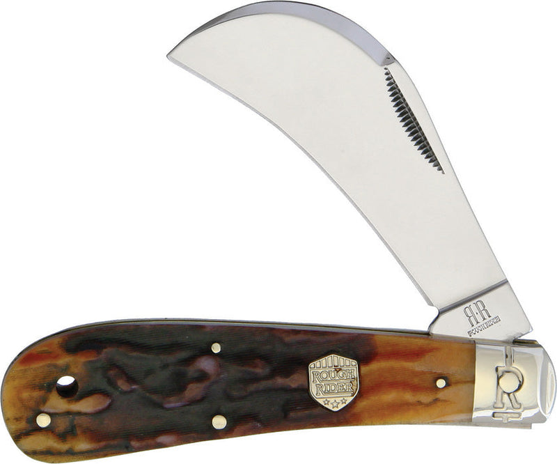 Rough Ryder Hawkbill Brown Stag Bone